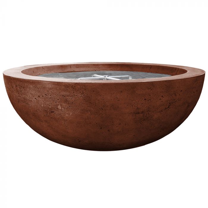 Prism Hardscapes Moderno 4 48-Inch Concrete Round Outdoor Fire Pit Bowl