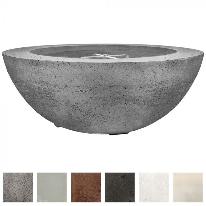 Prism Hardscapes Moderno 6 39-Inch Concrete Round Outdoor Fire Pit Bowl