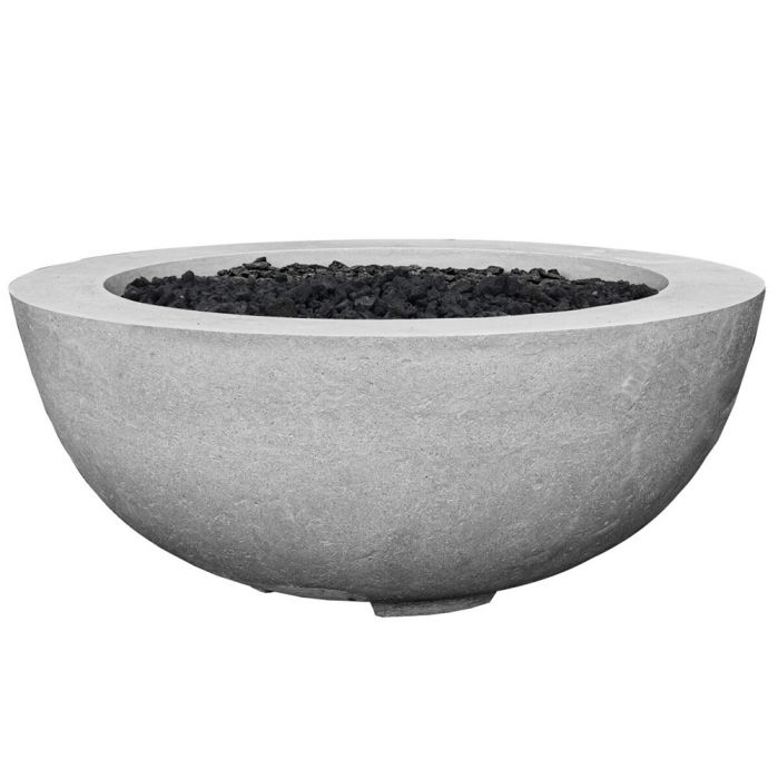 Prism Hardscapes Moderno 8 39-Inch Concrete Round Outdoor Fire Pit Bowl