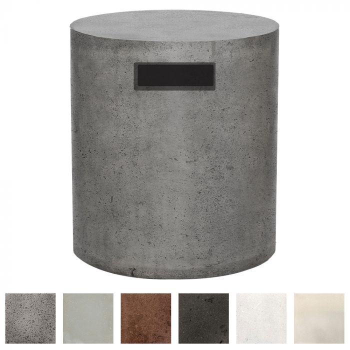 Prism Hardscapes Orinda 15-Inch Concrete Round Propane Tank Enclosure