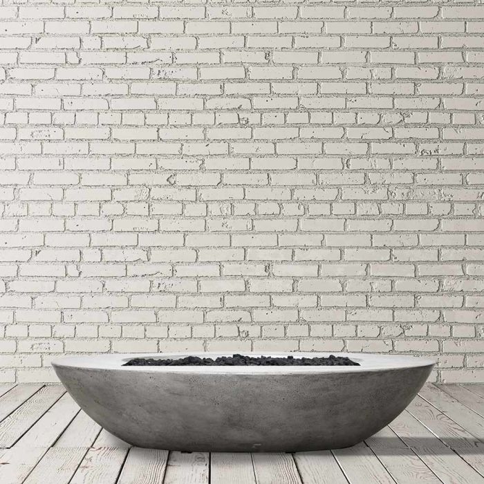 Prism Hardscapes Oval 79-Inch Concrete Round Outdoor Fire Pit Bowl