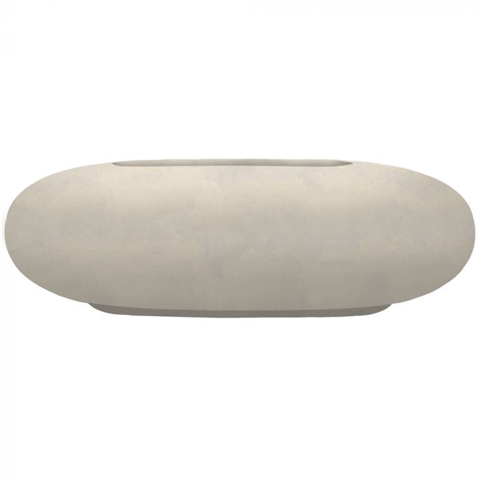 Prism Hardscapes Pebble 56-Inch Concrete Oval Concrete Outdoor Fire Pit Bowl