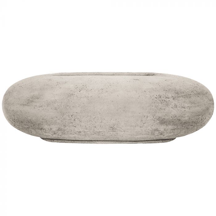 Prism Hardscapes Pebble 56-Inch Concrete Oval Concrete Outdoor Fire Pit Bowl