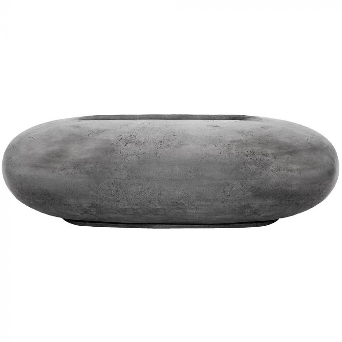 Prism Hardscapes Pebble 56-Inch Concrete Oval Concrete Outdoor Fire Pit Bowl