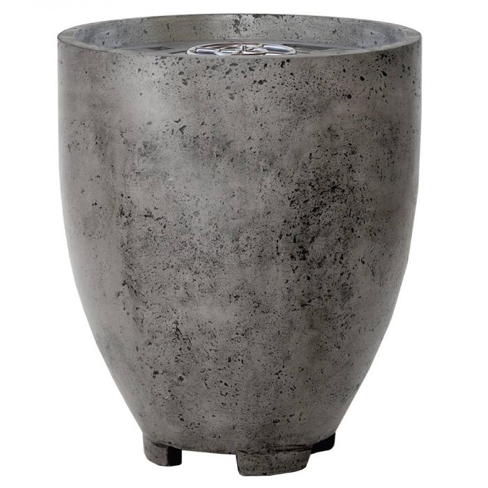 Prism Hardscapes Pentola 1 24-Inch Concrete Round Outdoor Fire Pit Pedestal