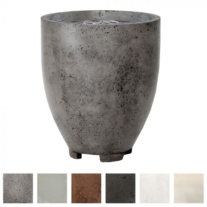 Prism Hardscapes Pentola 1 24-Inch Concrete Round Outdoor Fire Pit Pedestal