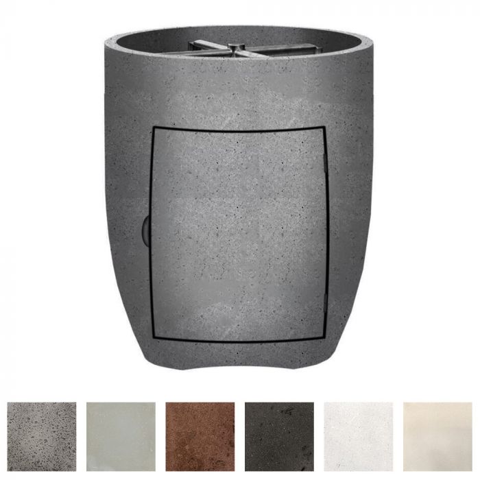 Prism Hardscapes Pentola 3 24-Inch Concrete Round Outdoor Fire Pit Pedestal