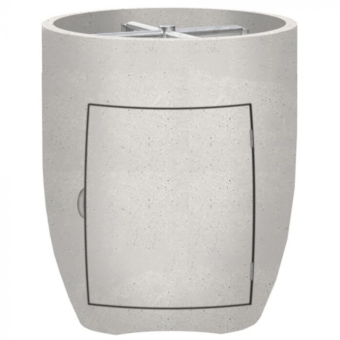 Prism Hardscapes Pentola 3 24-Inch Concrete Round Outdoor Fire Pit Pedestal