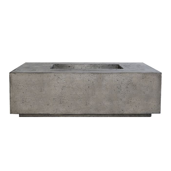 Prism Hardscapes Porto 58-Inch Concrete Propane Gas Rectangular Outdoor Fire Pit Table