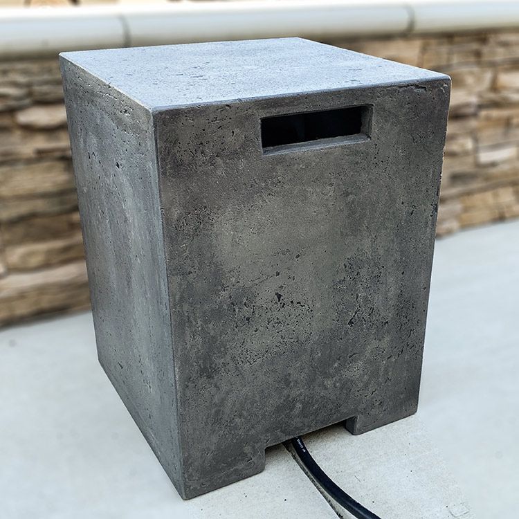 Prism Hardscapes Sausalito 16-Inch Concrete Square Propane Tank Enclosure