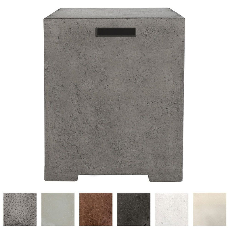 Prism Hardscapes Sausalito 16-Inch Concrete Square Propane Tank Enclosure