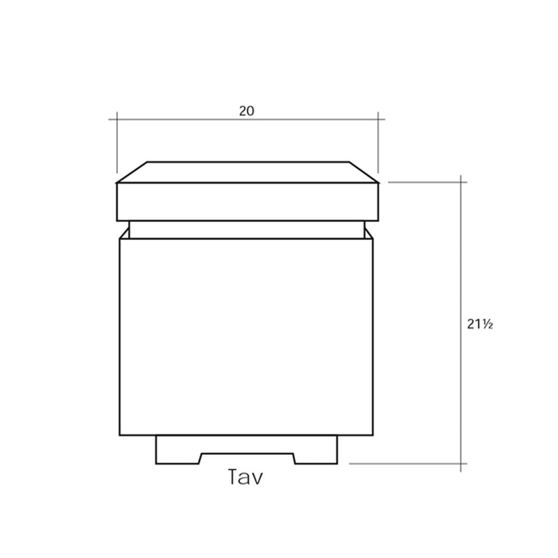 Prism Hardscapes TAV 20-Inch Concrete Square Propane Tank Enclosure