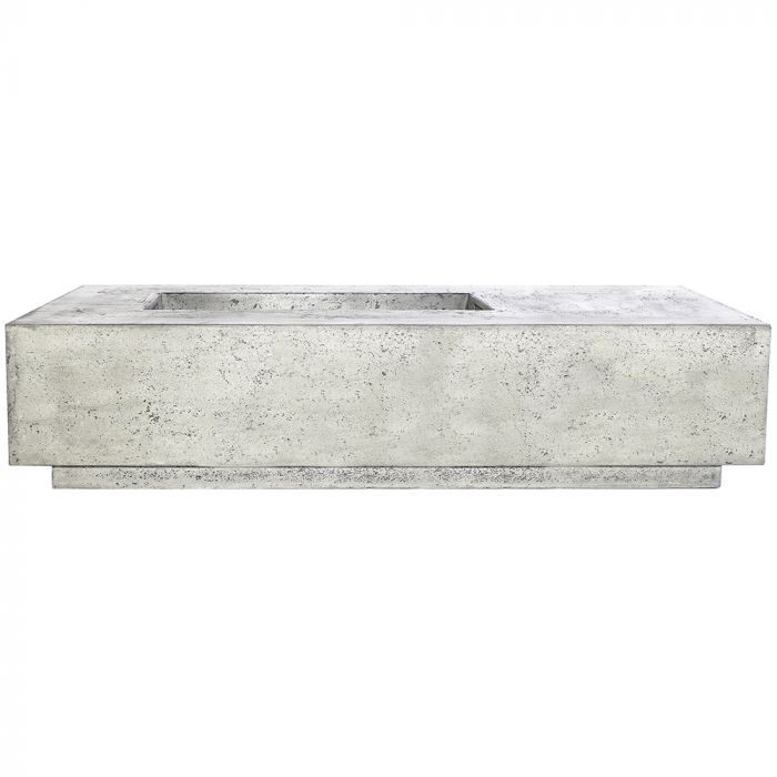 Prism Hardscapes Tavola 5 80-Inch Concrete Rectangular Outdoor Fire Pit Table