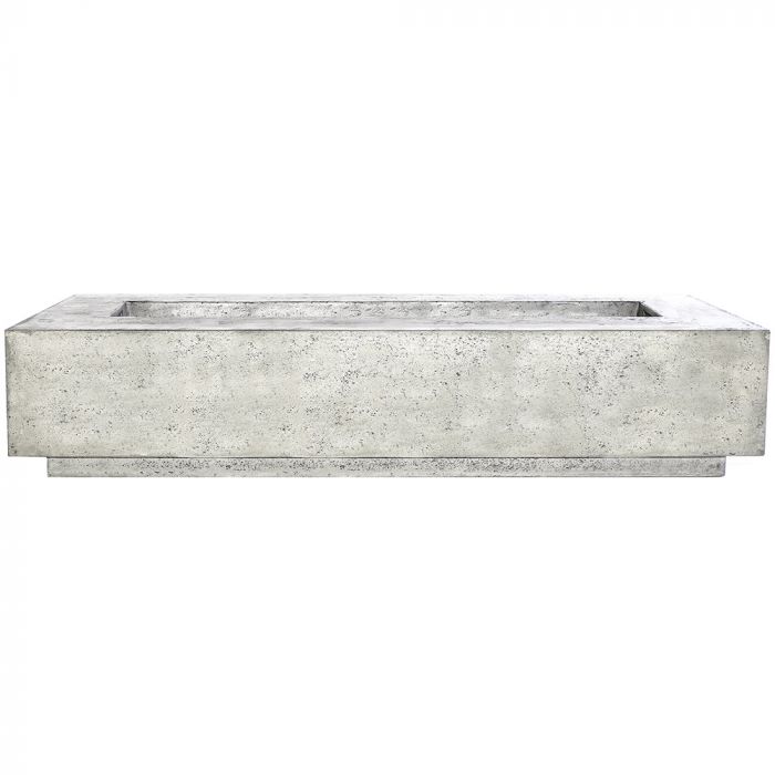 Prism Hardscapes Tavola 6 90-Inch Concrete 90,000 Rectangular Outdoor Fire Pit Table