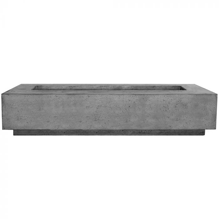 Prism Hardscapes Tavola 6 90-Inch Concrete 90,000 Rectangular Outdoor Fire Pit Table