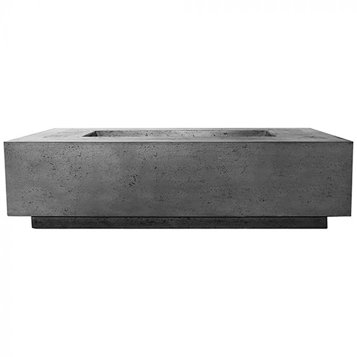 Prism Hardscapes Tavola 8 60-Inch Concrete Rectangular Outdoor Fire Pit Table