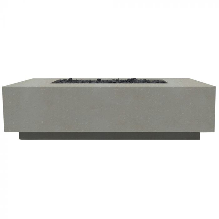 Prism Hardscapes Tavola 8 60-Inch Concrete Rectangular Outdoor Fire Pit Table