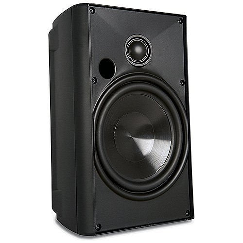 Proficient AudioOutdoor Speaker with 5-1/4" Polypropylene Woofer and 1" Pivoting Supernil Tweeter, Pair, Black | AW525BLK