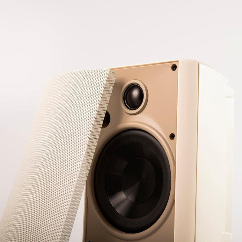 Proficient Audio Outdoor Speaker with 5-1/4" Polypropylene Woofer and 1" Pivoting Supernil Tweeter, Pair, White | AW525WHT