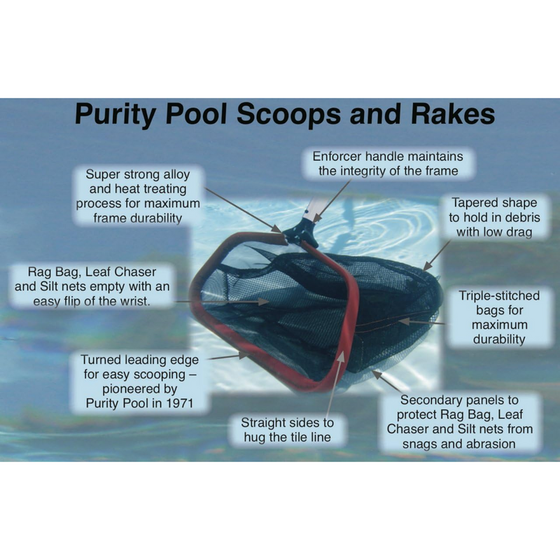 Purity Pool RBLC Red Baron 20-Inch Professional Swimming Pool Leaf Rate, Tuff Duty