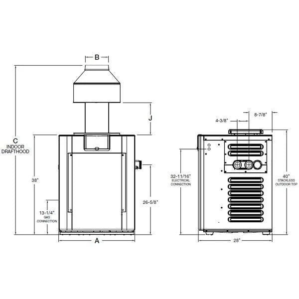 Raypak P-R406A-EN-C Gas Pool Heater 399K BTU - 009219