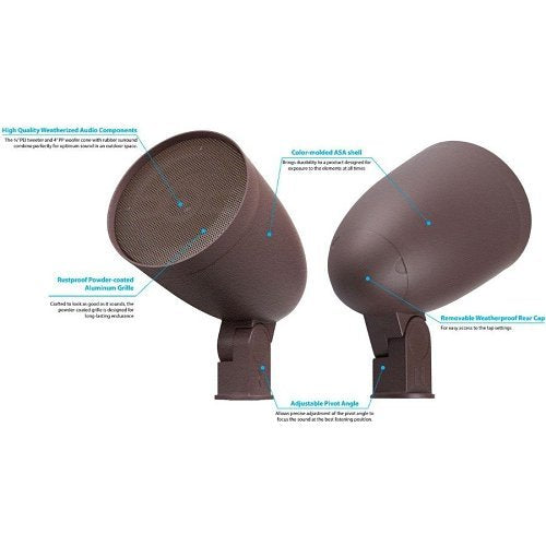 Russound  4" Landscape Satellite Speaker | AW4-LS-BR