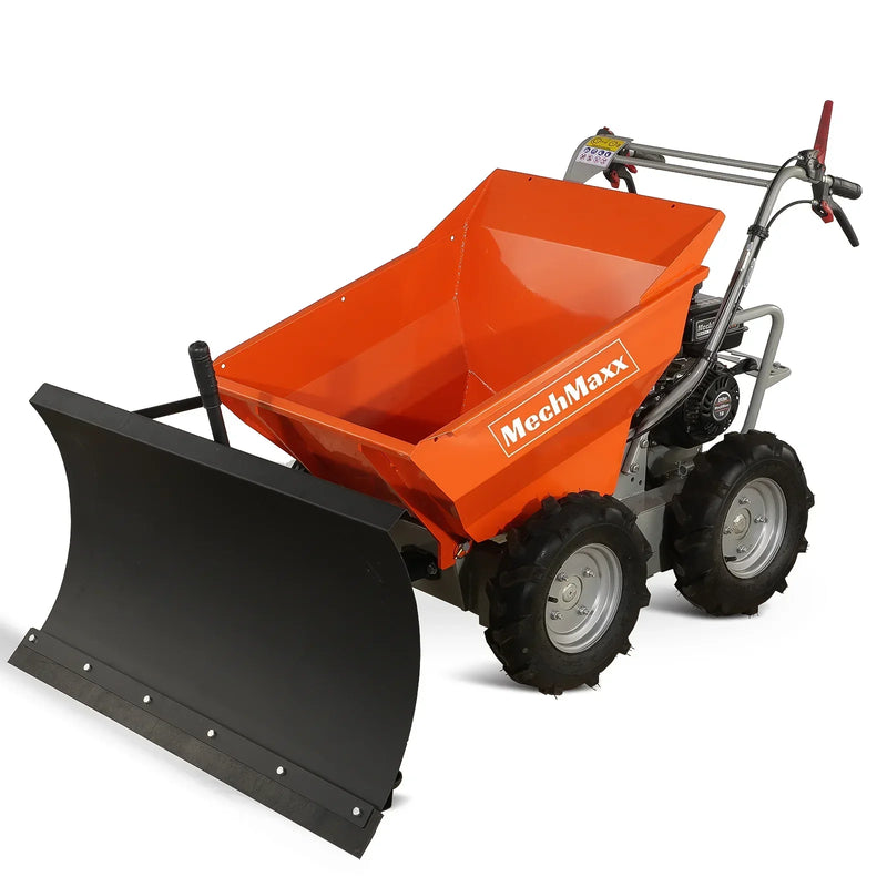 660lbs Capacity 7HP Gas Powered Wheelbarrow Cart with Snow Shovel