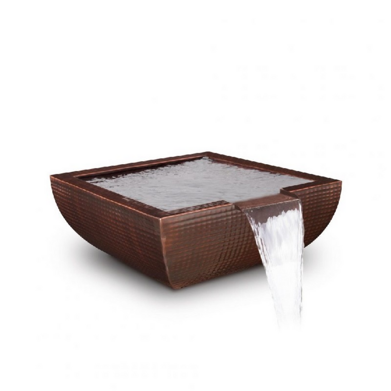 The Outdoor Plus 24" Avalon Hammered Copper Water Bowl | OPT-24AVCPWO