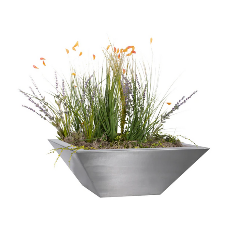 The Outdoor Plus 24" Maya Stainless Steel Planter Bowl | OPT-24SQSSPO