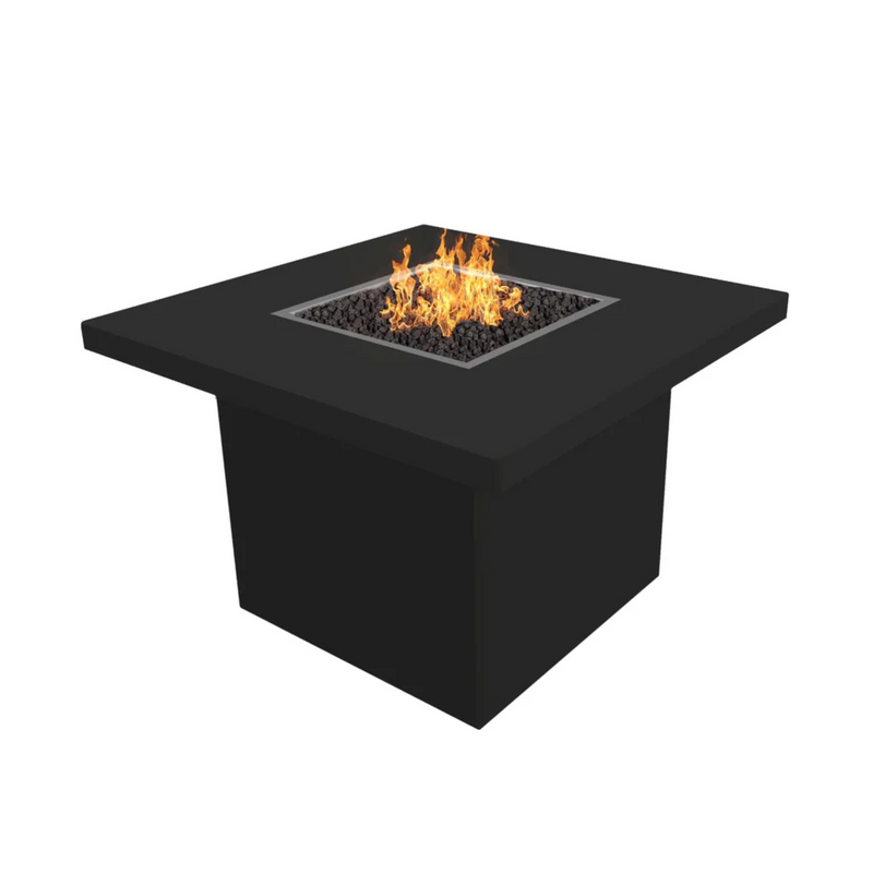 The Outdoor Plus 36" Square Bella Outdoor Fire Table - Stainless Steel - Match Lit - Natural Gas | OPT-BELSS36-NG