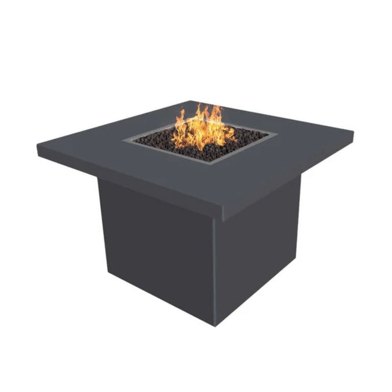 The Outdoor Plus 36" Square Bella Outdoor Fire Table - Stainless Steel - Match Lit - Natural Gas | OPT-BELSS36-NG