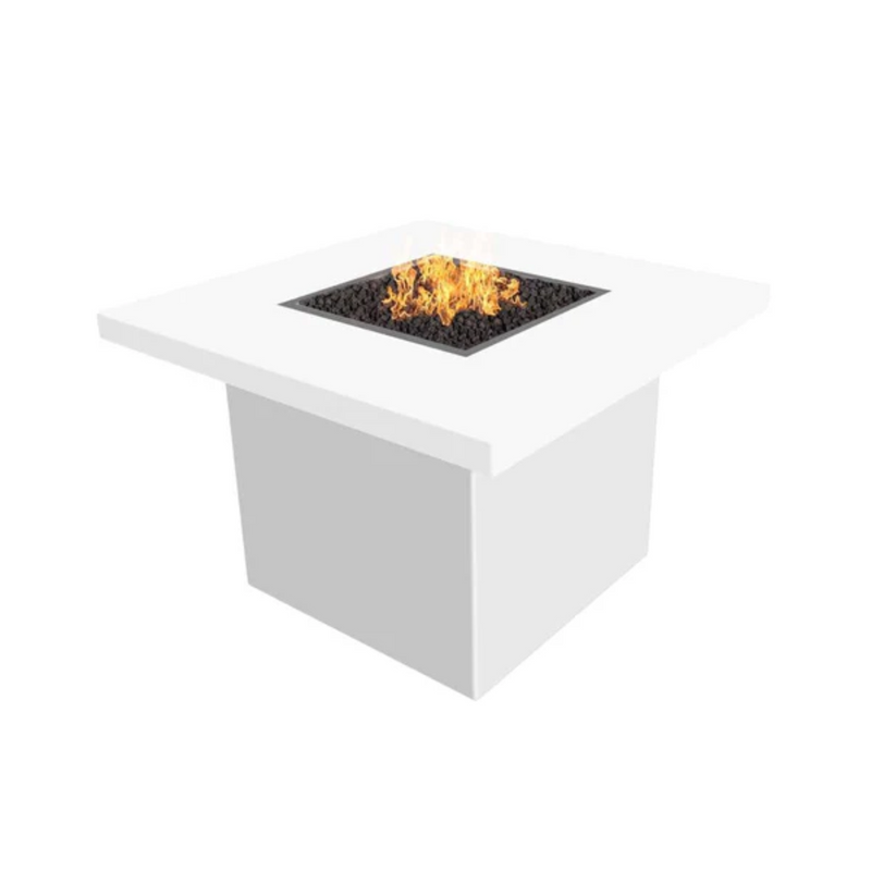 The Outdoor Plus 36" Square Bella Outdoor Fire Table - Stainless Steel - Match Lit - Natural Gas | OPT-BELSS36-NG