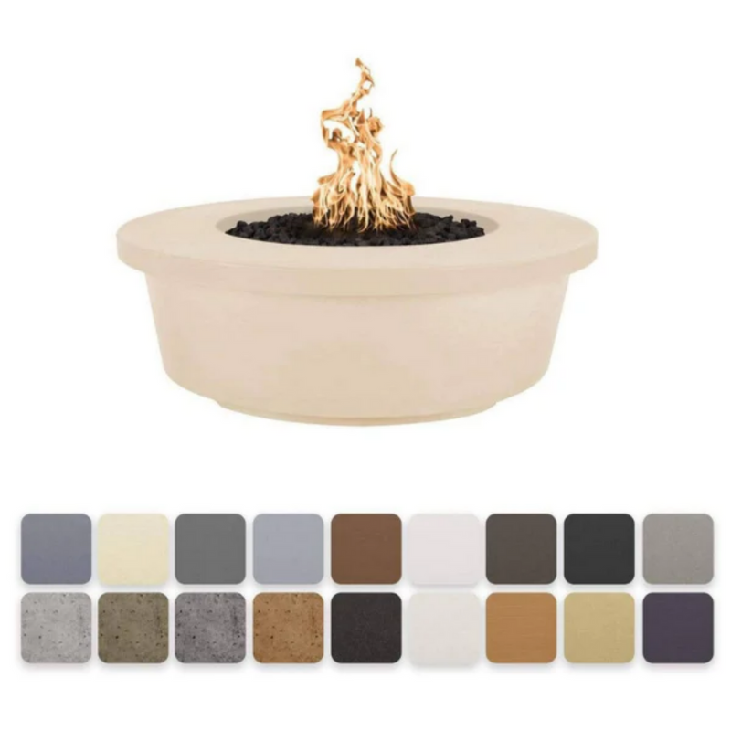 The Outdoor Plus 48" Round Tempe Outdoor Fire Pit - Copper - Match Lit - Natural Gas | OPT-TEMCPR48-NG