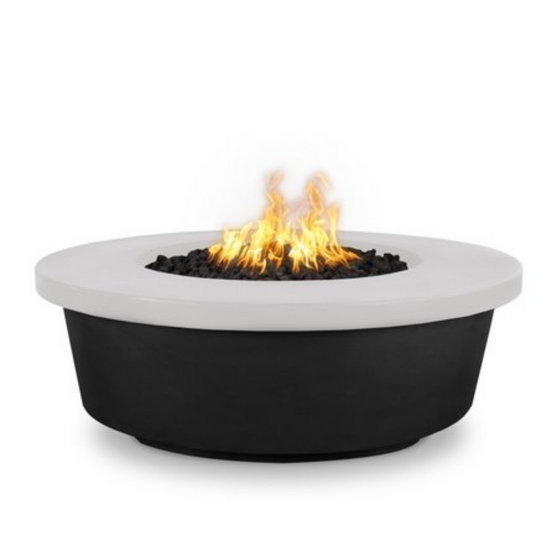 The Outdoor Plus 48" Round Tempe Outdoor Fire Pit - Powder Coated Metal - Match Lit - Natural Gas | OPT-TEMPC48-BWC-NG