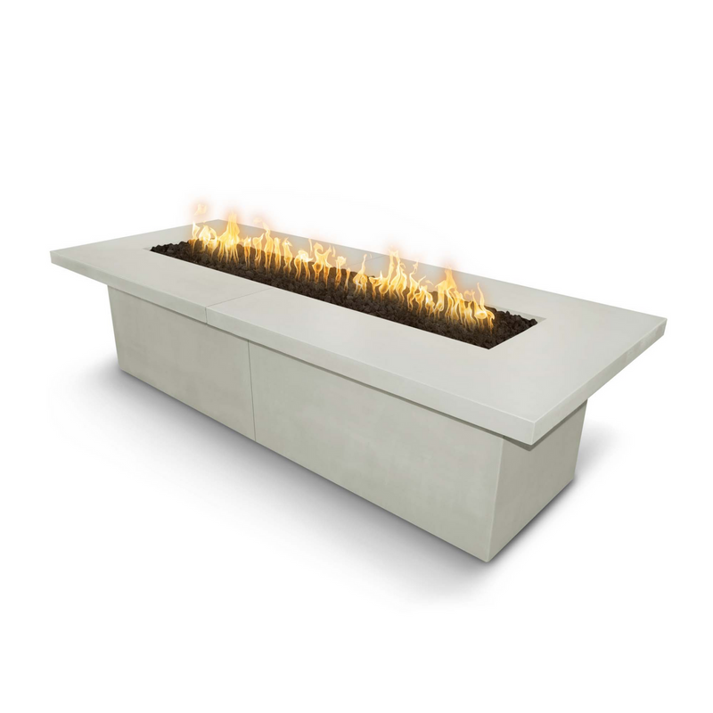 The Outdoor Plus 72" Rectangular Newport Outdoor Fire Table - Stainless Steel - Match Lit - Natural Gas | OPT-NPTTSS72-NG