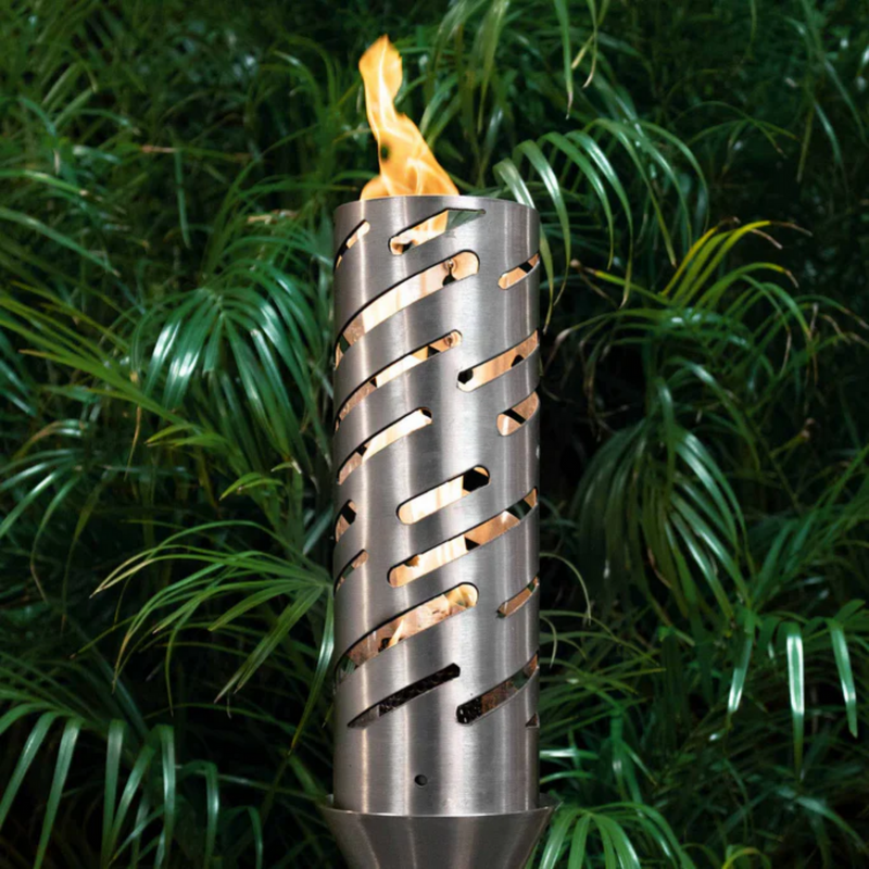 The Outdoor Plus, Comet Original TOP Torch & Post Complete - Stainless Steel - Natural Gas | OPT-TPK21NG