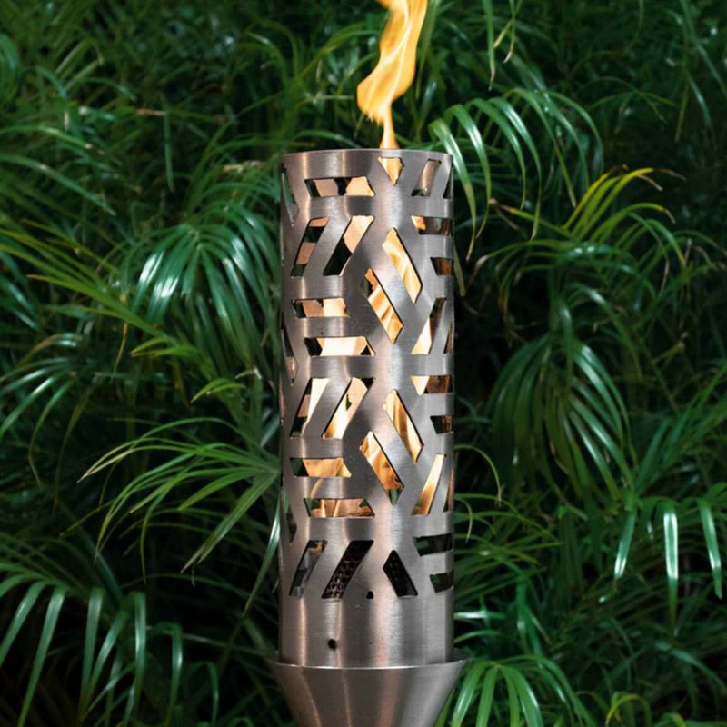 The Outdoor Plus, Cubist Original TOP Torch & Post Complete - Stainless Steel - Liquid Propane | OPT-TPK19LP