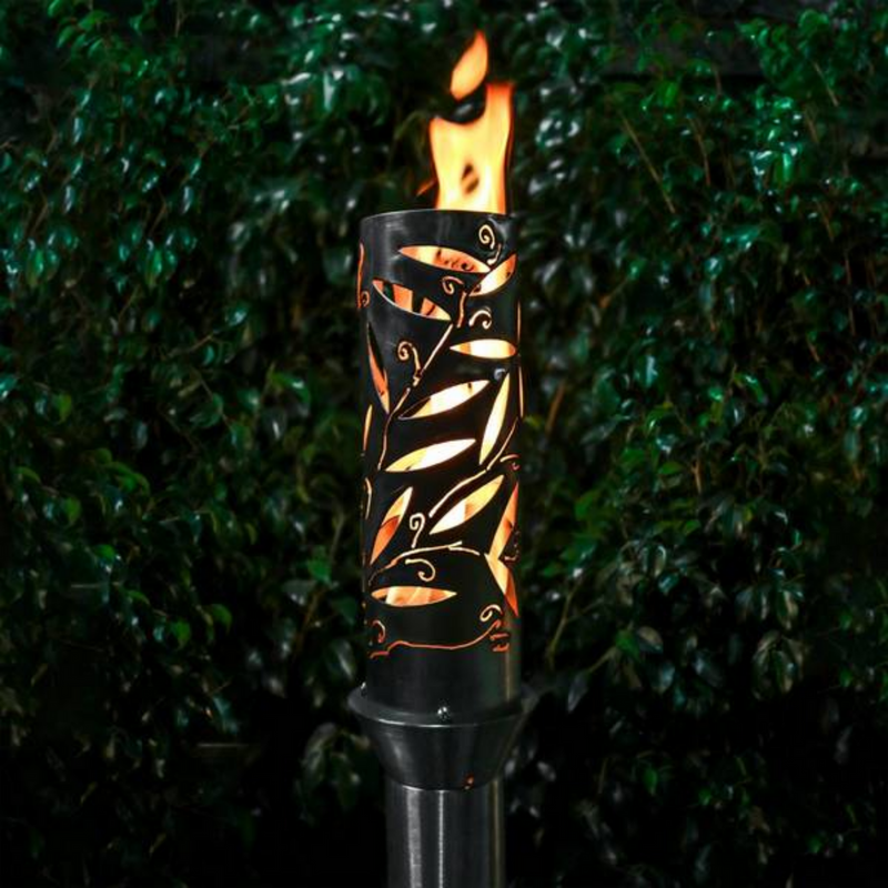 The Outdoor Plus, Havana Original TOP Torch & Post Complete - Stainless Steel - Liquid Propane | OPT-TPK15LP