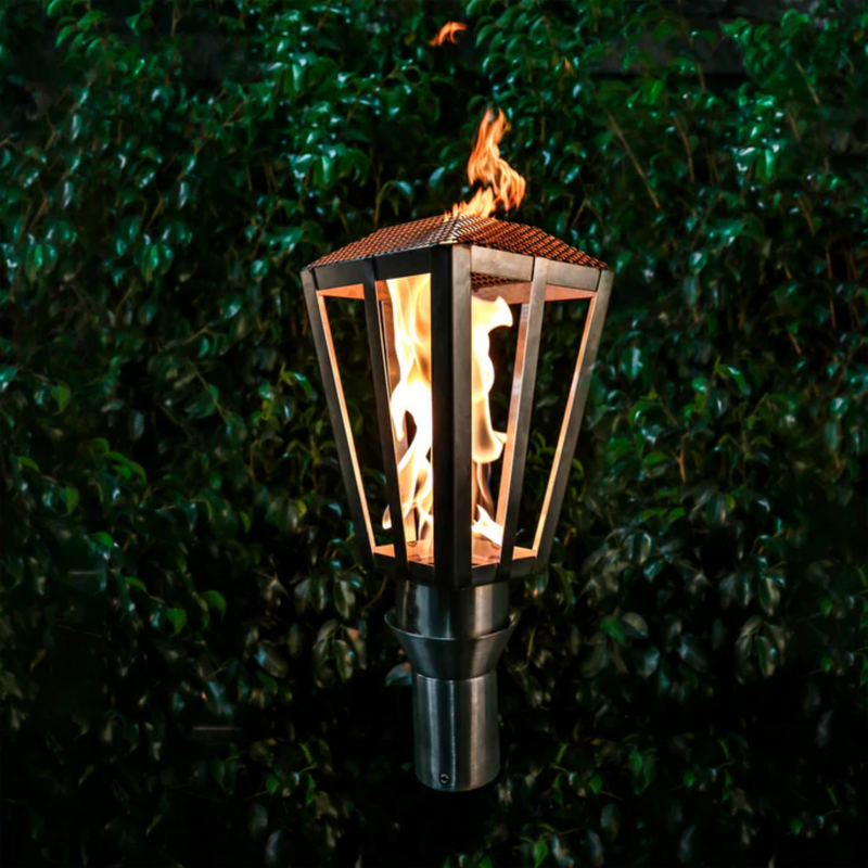 The Outdoor Plus, Lantern Original TOP Torch & Post Complete - Stainless Steel - Natural Gas | OPT-TPK6NG