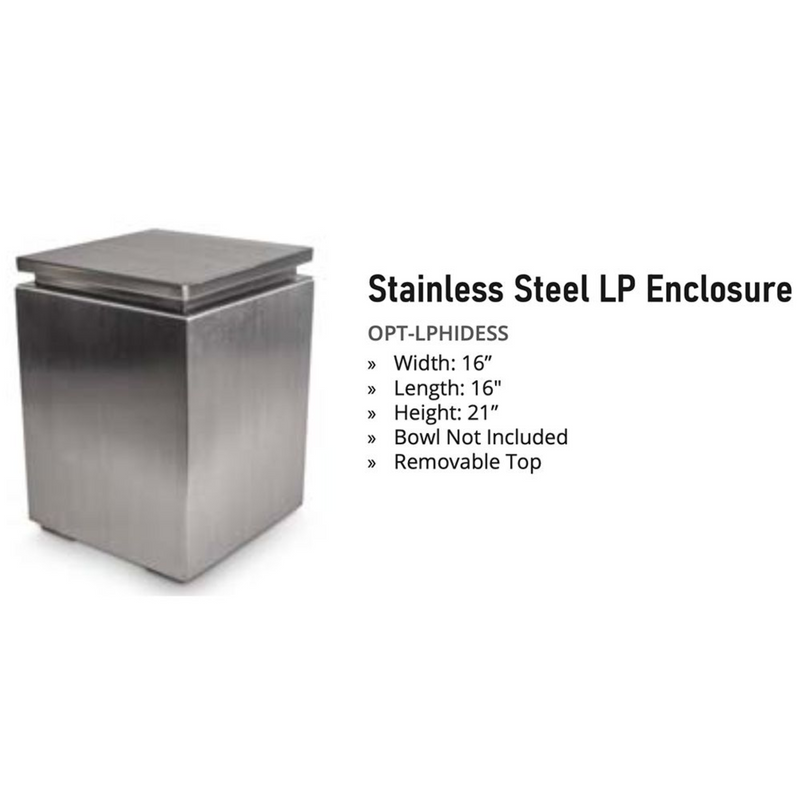 The Outdoor Plus, Propane Tank Enclosure with Removeable Top - Stainless Steel | OPT-LPHIDESS