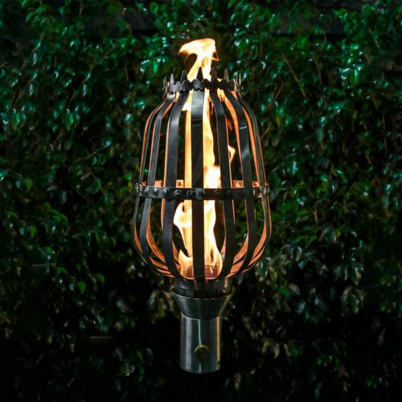 The Outdoor Plus, Urn Original TOP Torch & Post Complete - Stainless Steel - Liquid Propane | OPT-TPK10LP