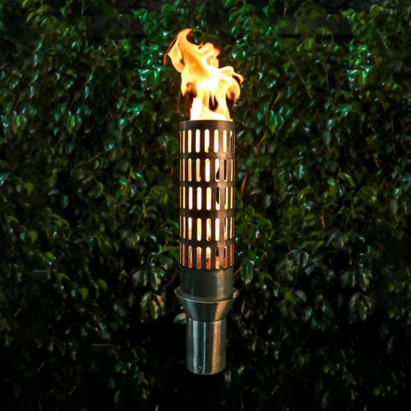 The Outdoor Plus, Vent Original TOP Torch & Post Complete - Stainless Steel - Liquid Propane | OPT-TPK4LP