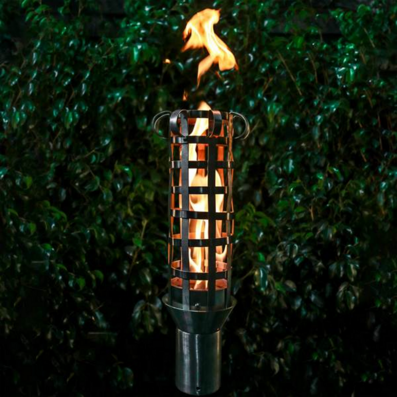 The Outdoor Plus, Woven Original TOP Torch & Post Complete - Stainless Steel - Liquid Propane | OPT-TPK16LP