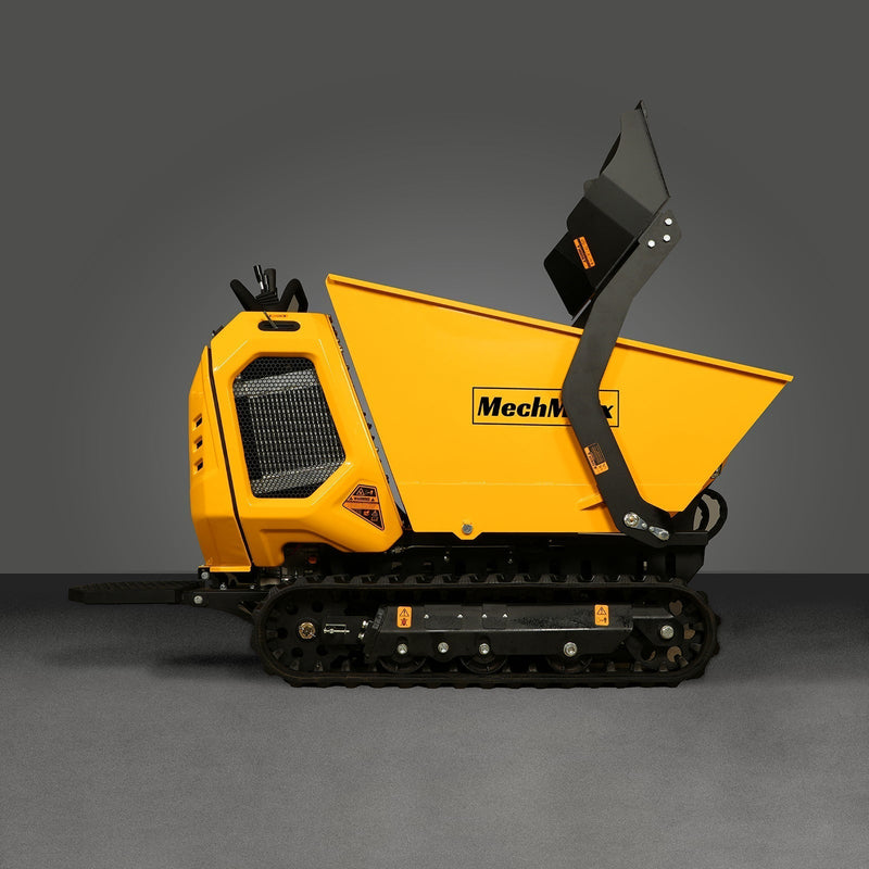 1800lb 420cc  E-start Gas Engine Stand-ON Hydraulic Track Dumper with Self-Loading; Model T80