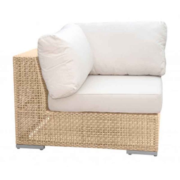 Panama Jack Austin Collection 5 Piece Seating Set with Outdoor Off-White Fabric | PJO-3801-NAT-5Piece