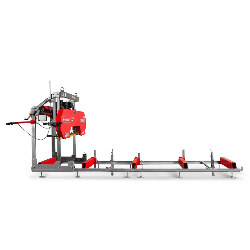 32" Portable Sawmill, 420cc 15HP Gasoline Engine, 29" Board Width, 32' Log Length, 14' Track Bed