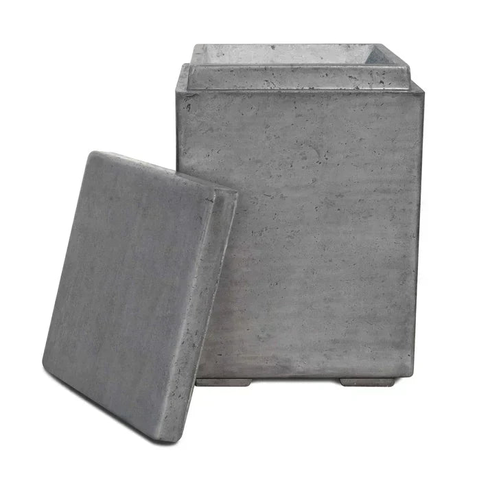 The Outdoor Plus Square Propane Tank Enclosure Propane Tank Enclosure - GFRC Concrete - Ash -  | OPT-GFRCSTAND-ASH