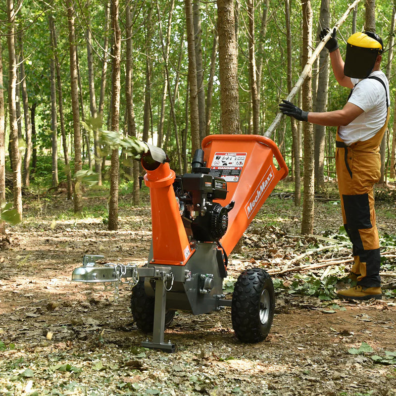 4 inch Rato 212cc 7hp Gas Engine Powered Wood Chipper with Towbar; Model GS650